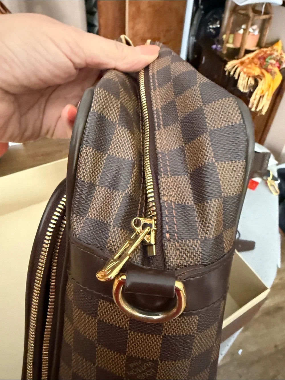 Louis Vuitton Brown Damier Canvas Laptop Bag